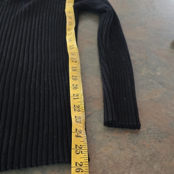 VENUS Black Ribbed Women's Blouse - Picture 4 of 4